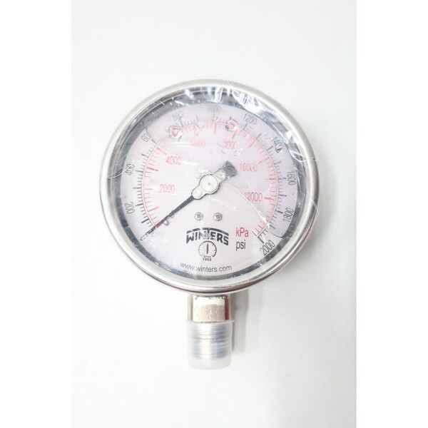 WINTERS PFP667 4IN 1/2IN 0-2000PSI NPT PRESSURE GAUGE